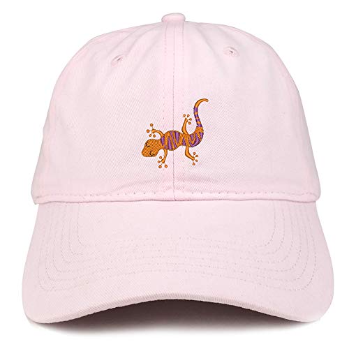 Trendy Apparel Shop Lizard Embroidered Soft Crown 100% Brushed Cotton Cap