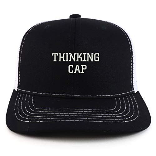 Trendy Apparel Shop Thinking Cap Washed Two Tone Trucker Baseball Cap