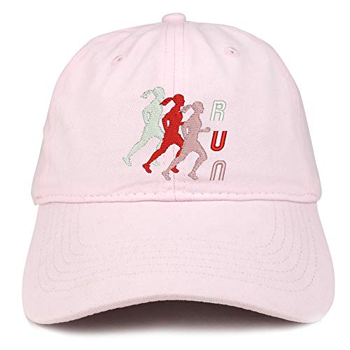 Trendy Apparel Shop Female Run Embroidered Soft Crown 100% Brushed Cotton Cap