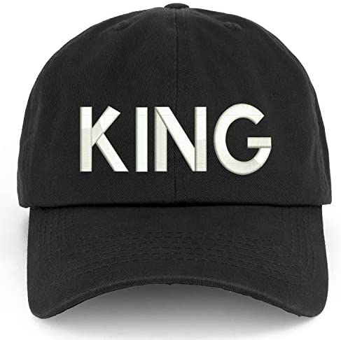 Trendy Apparel Shop XXL King Embroidered Unstructured Cotton Cap