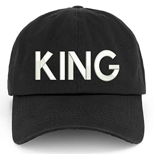 Trendy Apparel Shop XXL King Embroidered Unstructured Cotton Cap