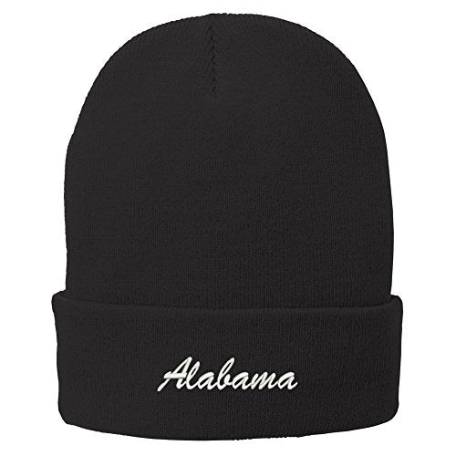 Trendy Apparel Shop Alabama Embroidered Winter Folded Long Beanie