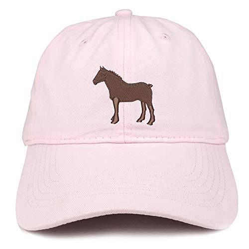Trendy Apparel Shop Draft Horse Embroidered Brushed Cotton Cap