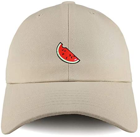 Trendy Apparel Shop Watermelon Patch Solid Cotton Unstructured Dad Hat
