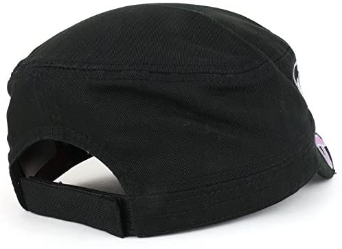 Trendy Apparel Shop Cancers Awareness Lavender Ribbon Embroidered Flat Top Style Army Cap