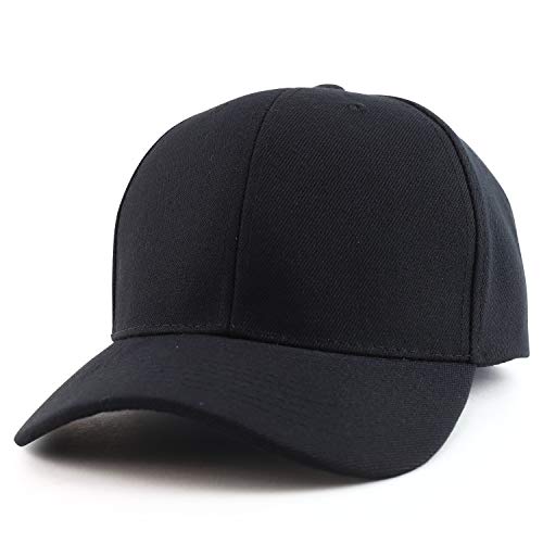 Trendy Apparel Shop Oversized Big XXL Structured Plain Baseball Cap