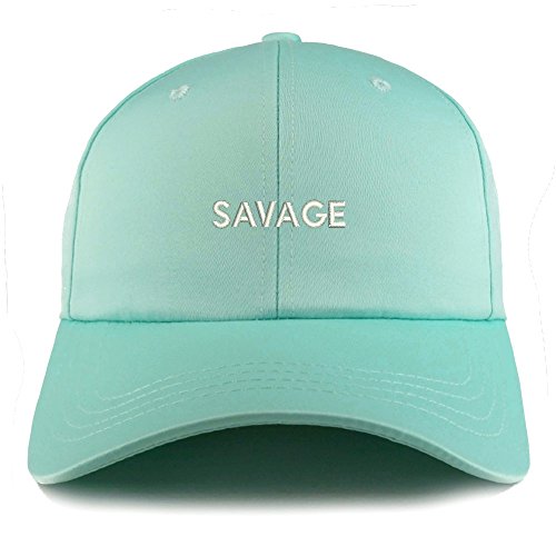 Trendy Apparel Shop Savage Embroidered Structured Satin Adjustable Cap