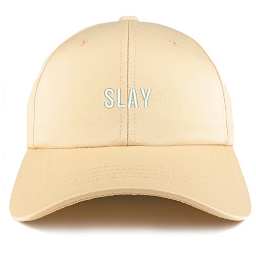 Trendy Apparel Shop Slay Embroidered Structured Satin Adjustable Cap