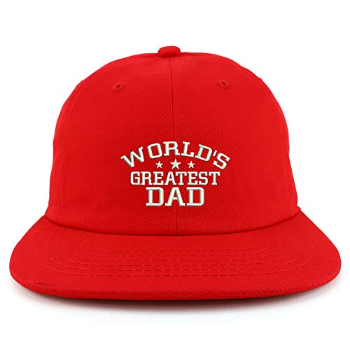 Trendy Apparel Shop World's Greatest Dad Embroidered Low Profile Snapback Cap