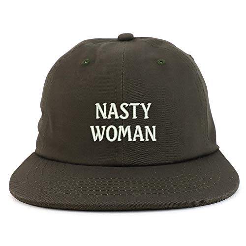 Trendy Apparel Shop Nasty Woman Embroidered Low Profile Cotton Snapback Cap
