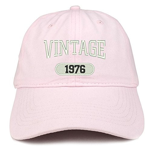 Trendy Apparel Shop Vintage 1976 Embroidered 45th Birthday Relaxed Fitting Cotton Cap
