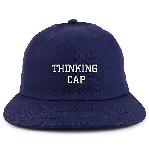 Trendy Apparel Shop Thinking Cap Washed Embroidered Low Profile Snapback Cap