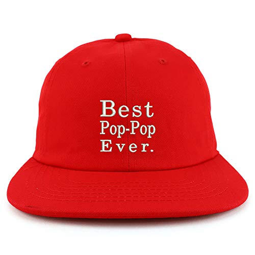 Trendy Apparel Shop Best Pop Pop Ever Embroidered Low Profile Snapback Cap
