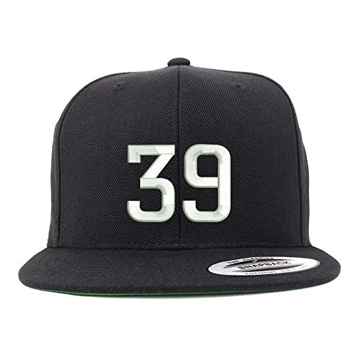 Trendy Apparel Shop Number 39 Embroidered Snapback Flatbill Baseball Cap