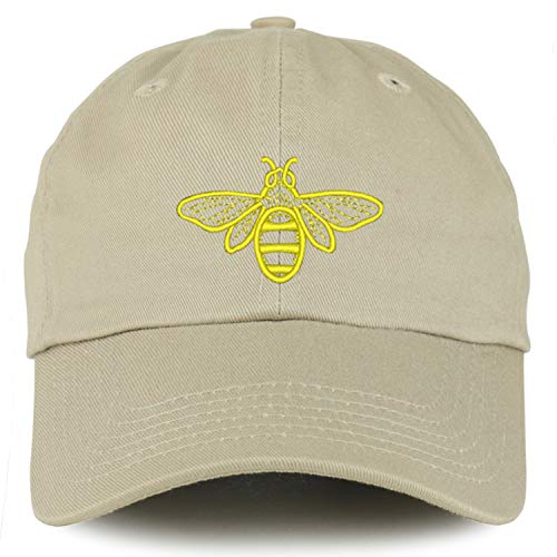Trendy Apparel Shop Youth Bee Embroidered Unstructured Cotton Baseball Cap