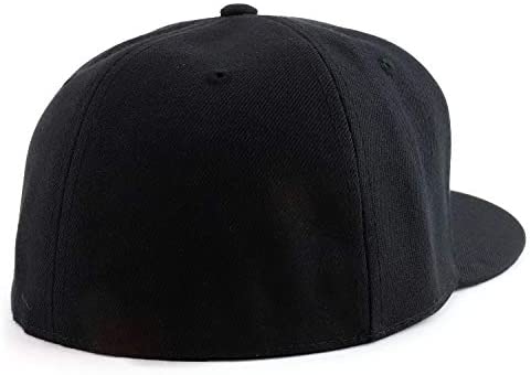 Trendy Apparel Shop Plain High Profile Flat Bill Snapback Baseball Fitted Cap