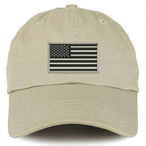 Trendy Apparel Shop Youth Grey American Flag Unstructured Cotton Baseball Cap