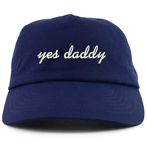 Trendy Apparel Shop Yes Daddy Embroidered 5 Panel Unstructured Soft Crown Baseball Cap