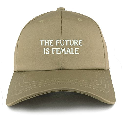 Trendy Apparel Shop The Future is Female Embroidered Structured Satin Adjustable Cap