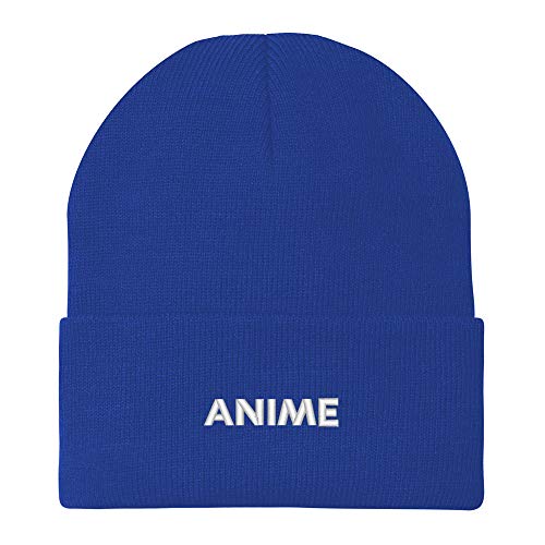 Trendy Apparel Shop Anime Embroidered Winter Long Cuff Beanie