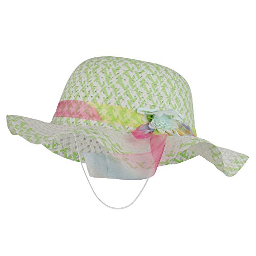 Trendy Apparel Shop Girl's Multi Color Straw Tea Party Sun Hat