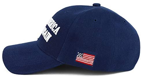 Trendy Apparel Shop 3D Make America Great Again USA Flag Side Embroidered Cap