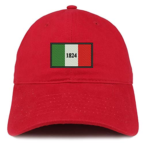 Trendy Apparel Shop Alamo Texas Flag Embroidered Unstructured Cotton Dad Hat