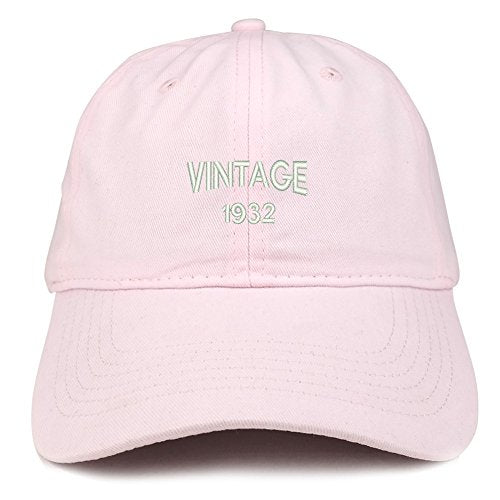 Trendy Apparel Shop Small Vintage 1932 Embroidered 89th Birthday Adjustable Cotton Cap