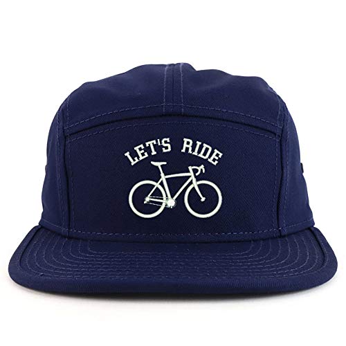 Trendy Apparel Shop Let's Ride Embroidered 5 Panel Racer Baseball Cap