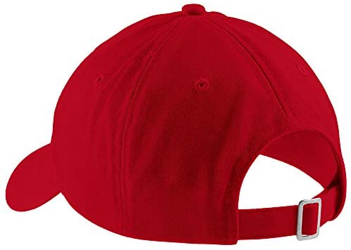 Trendy Apparel Shop Strapped Embroidered Soft Crown 100% Brushed Cotton Cap