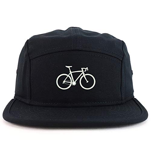Trendy Apparel Shop Bicycle Embroidered 5 Panel Racer Baseball Cap