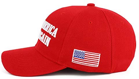 Trendy Apparel Shop Make America Great Again 3D Puff Embroidered Baseball Cap - Red