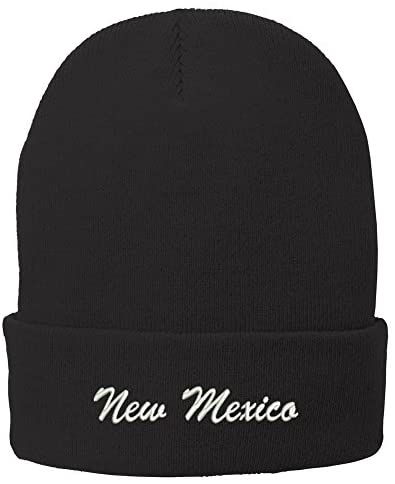 Trendy Apparel Shop New Mexico Embroidered Winter Folded Long Beanie