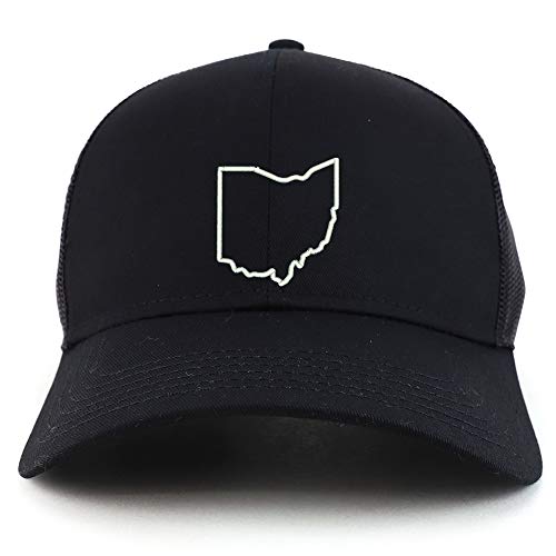 Trendy Apparel Shop Ohio State Outline Structured High Profile Trucker Cap