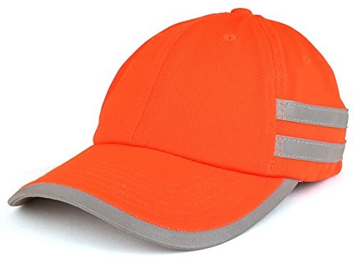 Trendy Apparel Shop High Visibility ANSI 107 Safety Unstructured Cap with Reflective Stripes
