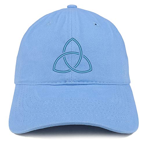 Trendy Apparel Shop Holy Trinity Embroidered Soft Crown 100% Brushed Cotton Cap