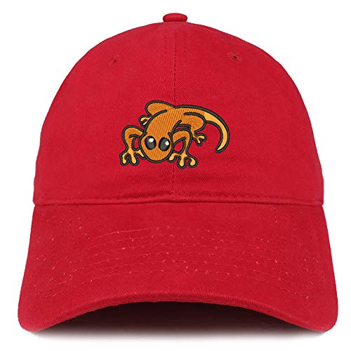 Trendy Apparel Shop Little Lizard Orange Embroidered Unstructured Cotton Dad Hat