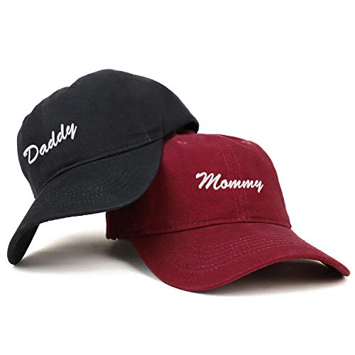 Trendy Apparel Shop Script Mommy and Daddy Soft Cotton Couple 2 Pc Cap Set