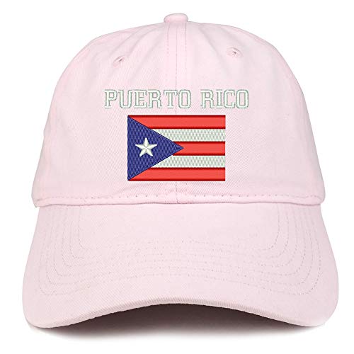 Trendy Apparel Shop Puerto Rico Embroidered Soft Crown 100% Brushed Cotton Cap