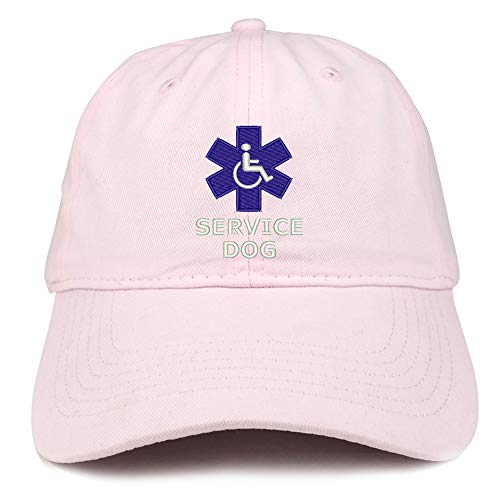 Trendy Apparel Shop Service Dog with Wheel Chair Embroidered Brushed Cap