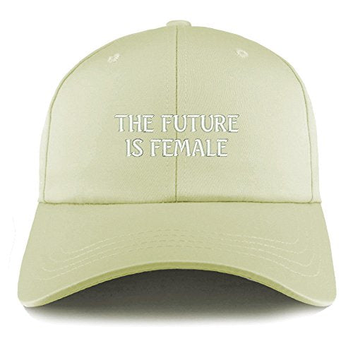 Trendy Apparel Shop The Future is Female Embroidered Structured Satin Adjustable Cap