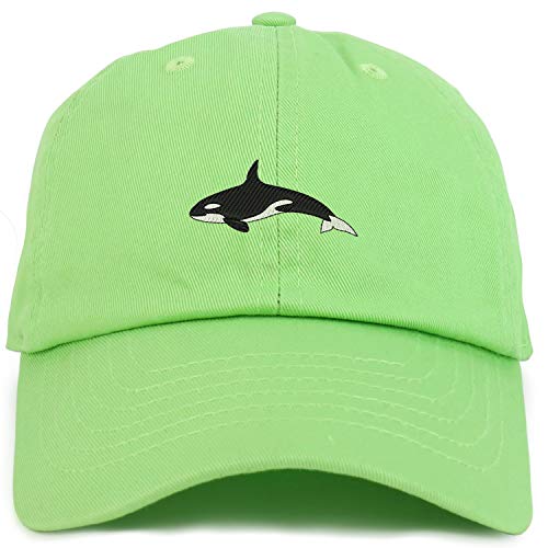 Trendy Apparel Shop Youth Sized Orca Killer Whale Embroidered Adjustable Unstructured Baseball Cap