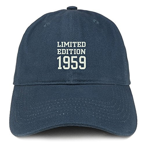 Trendy Apparel Shop Limited Edition 1959 Embroidered Birthday Gift Brushed Cotton Cap