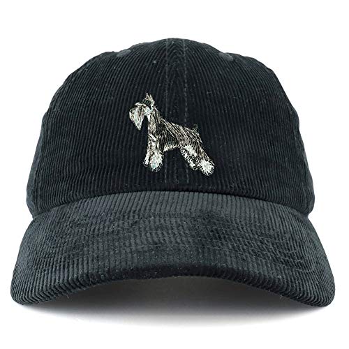 Trendy Apparel Shop Miniature Schnauzer Dog Corduroy Unstructured Baseball Cap