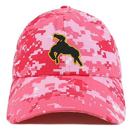 Trendy Apparel Shop Bronco Rider Embroidered Soft Crown 100% Brushed Cotton Cap