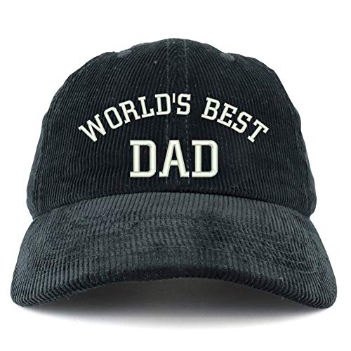 Trendy Apparel Shop World's Best Dad Cotton Corduroy Unstructured Baseball Cap