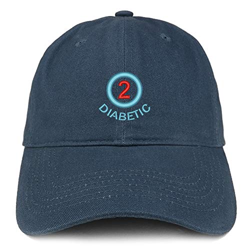 Trendy Apparel Shop Type Two Diabetic Embroidered Brushed Cotton Cap