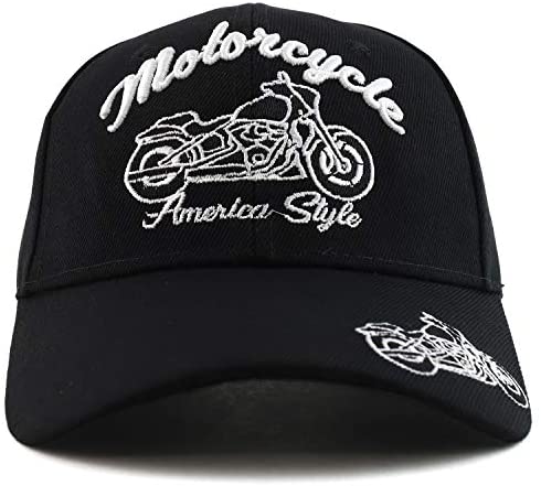 Trendy Apparel Shop 3D Motorcycle America Style Embroidery Baseball Cap