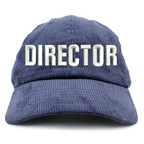 Trendy Apparel Shop Director Embroidered Corduroy Unstructured Baseball Cap