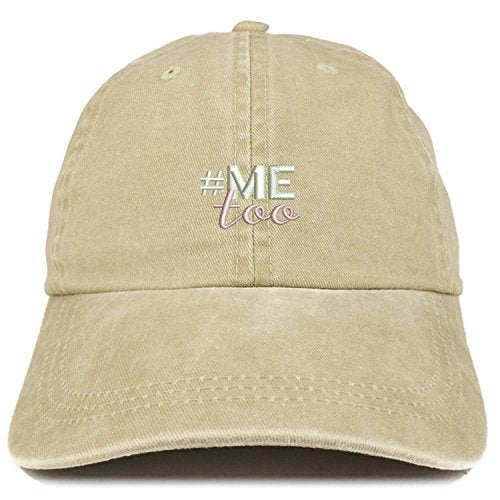 Trendy Apparel Shop Hashtag #Me Too Movement Embroidered Washed Cap